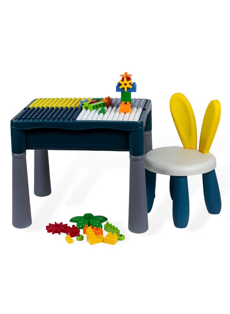 SUNDUS Kids Play Table with Chair – Building Blocks Table & Educational Activities - Image 1